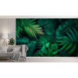 Exotic Leaves Photomural on Dark Background