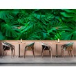 Tropical Leaves Photomural in Intensive Green