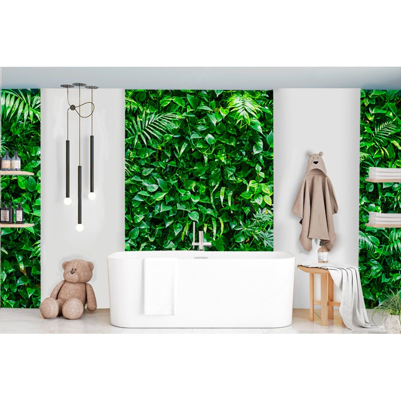 Fotomurale Foglie Tropicali in Composizione Viva