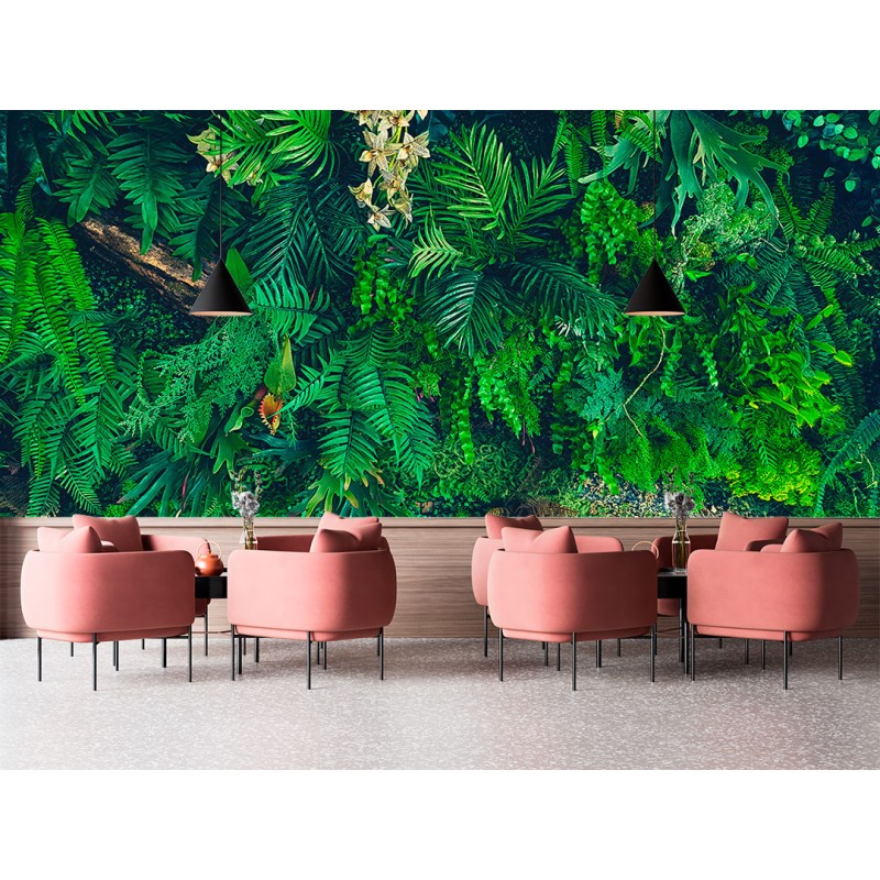 Fototapete Frische Blätter mit Botanischem Detail