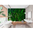 Fresque Murale Feuilles Tropicales avec Plantes Suspendues