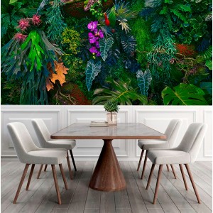 Fresque Murale Feuilles de...