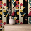 Geometric wallpaper modern design Reflex multicolor