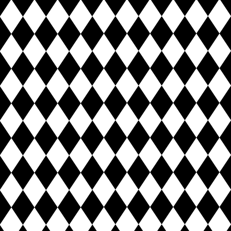 Papier peint géométrique noir et blanc Rhombus noir et blanc