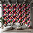 Geometric wallpaper abstract design Rhythm multicolor