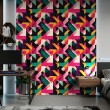 Papier peint géométrique motif abstrait Rythme multicolore