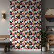 Papier peint géométrique motif abstrait Pouls multicolore