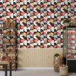 Geometric wallpaper abstract design Pulse multicolor