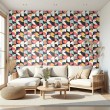 Geometric wallpaper abstract design Pulse multicolor