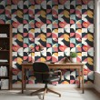 Geometric wallpaper abstract design Pulse multicolor