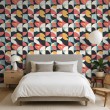 Geometric wallpaper abstract design Pulse multicolor