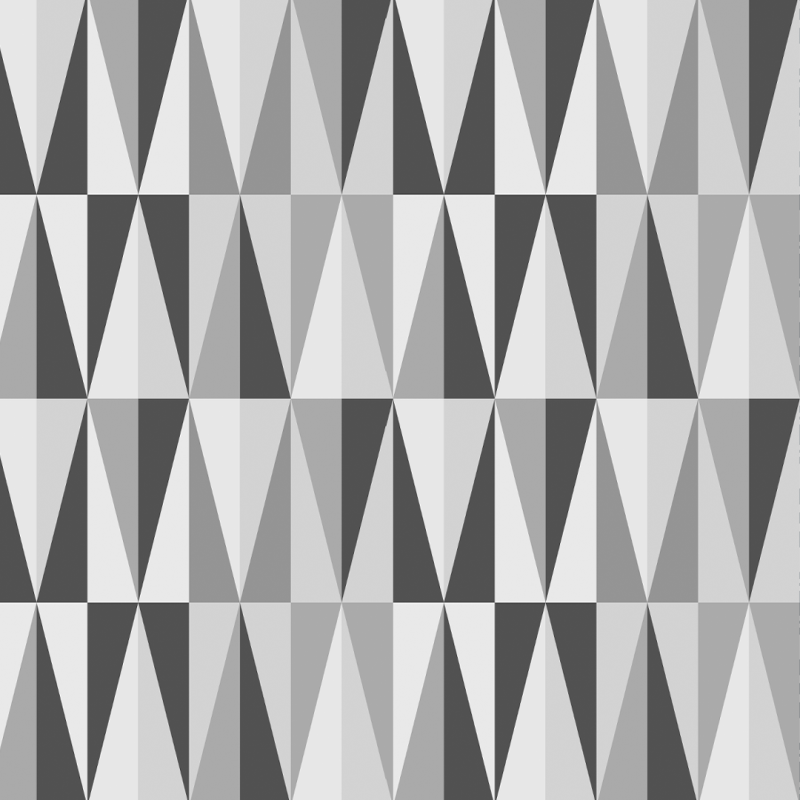 Carta da parati geometrica Triangles in scala di grigi
