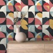 Geometric wallpaper abstract design Pulse multicolor