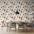 Geometric wallpaper abstract design Wave multicolor