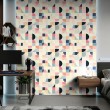 Geometrische Tapete abstraktes Design Welle mehrfarbig