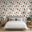 Geometric wallpaper abstract design Wave multicolor