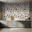 Geometric wallpaper abstract design Breeze multicolor