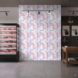 Geometric wallpaper 3D design pastel pink and blue tones