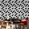 Geometric Wallpaper Black and White Circles