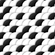 Papier peint géométrique cercles noirs et blancs