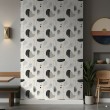 Geometric wallpaper minimalist abstract design grey and black tones