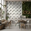 Geometric wallpaper minimalist abstract design grey and black tones