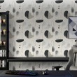 Geometric wallpaper minimalist abstract design grey and black tones