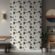 Papel pintado geométrico diseño moderno minimalista tonos gris y negro