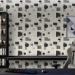 Geometrische Tapete modernes minimalistisches Design Grau- und Schwarztöne