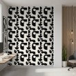 Geometric wallpaper modern industrial design black and beige tones