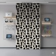 Papel pintado geométrico semicirculos diseño moderno minimalista tonos gris y negro
