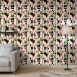 Geometric wallpaper modern design Forma multicolor