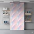 Geometric wallpaper 3D line design pastel blue tones