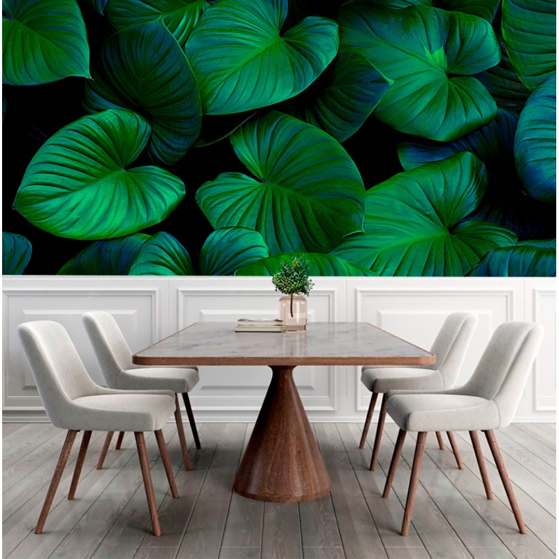 Fototapete Verlängerte Blätter in Organischer Perspektive