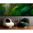 Fresque Murale Feuilles de Jungle Mystique avec Végétation Enveloppante