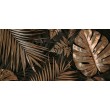 Fotomural Hojas Tropicales en Bronce Elegante