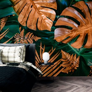 Fresque Murale Feuilles...