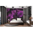 Fotomural Hojas Violetas en Profundidad Oscura