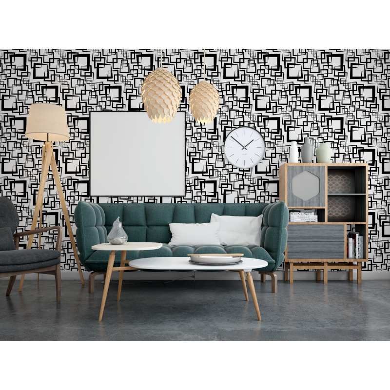 Carta da parati geometrica Squares