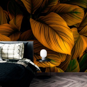 Fresque Murale Feuilles...