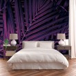 Fotomural Hojas de Palmera en Violeta Eléctrico