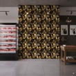 Geometric wallpaper triangles modern design metallic effect yellow and black tones