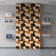 Geometric wallpaper circles modern design brown and orange tones