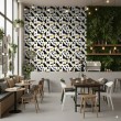 Geometric wallpaper triangles modern design gradient effect white and black tones