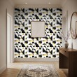 Geometric wallpaper triangles modern design gradient effect white and black tones