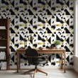 Carta da parati geometrica triangoli design moderno effetto sfumato tonalità bianco e nero