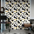 Geometric wallpaper triangles modern design gradient effect white and black tones