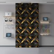 Geometric wallpaper diagonal lines modern design metallic effect gold and black tones