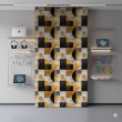 Geometric wallpaper circles and rectangles modern design metallic effect gold, gray and black tones