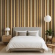 Striped wallpaper modern design vertical stripes brown